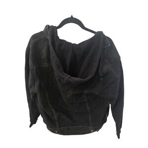 Levis Black Jean Jacket with Hood.